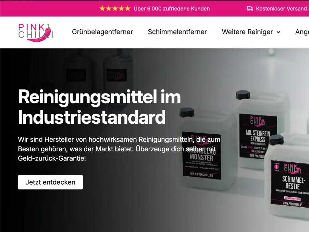 Vorschau des Pink Chilli Shopify-Shops